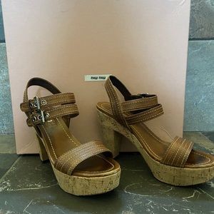 Miu Miu Platform Slingback Pumps